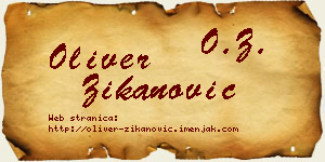 Oliver Žikanović vizit kartica